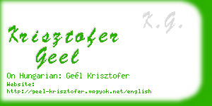 krisztofer geel business card